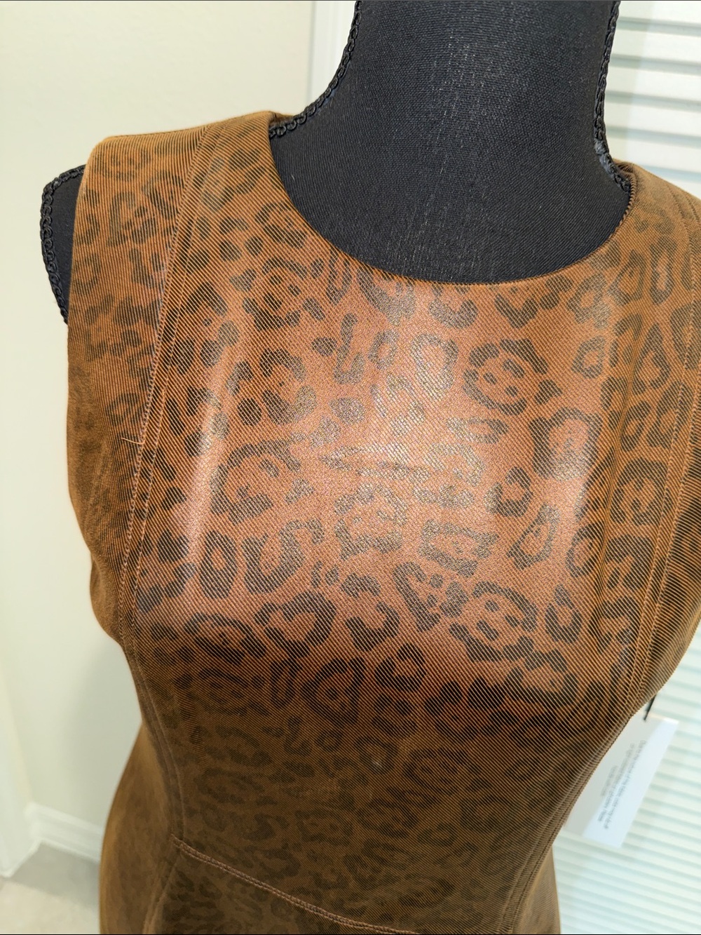 Calvin Klein Brown Leopard-Print Sleeveless Midi Sheath Dress - Picture 2 of 6